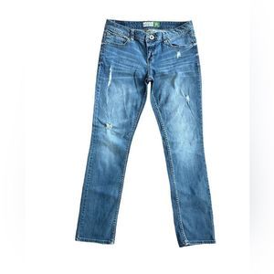 Aeropostale Womens Skinny Distressed Jeans,  9/10, Light blue wash